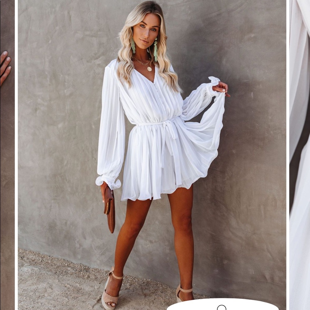 Vici White Long Sleeve Romper